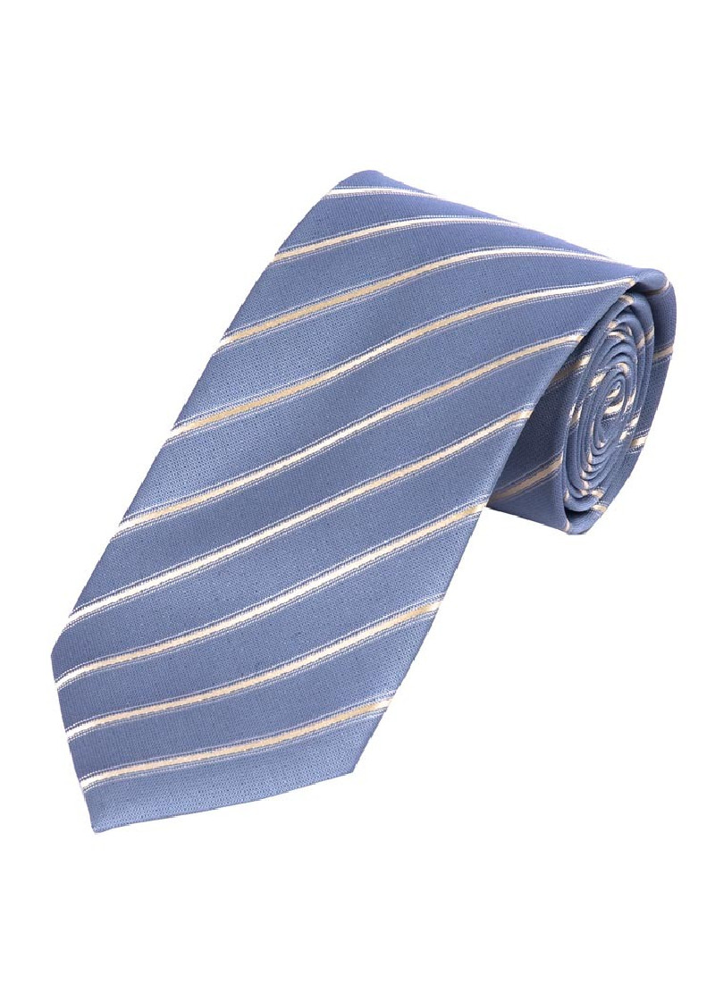 Stropdas dunne strepen duifblauw parelwit