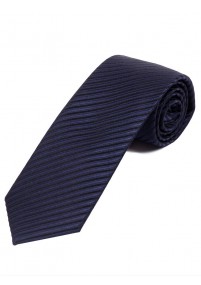Krawatte dünne Streifen teerschwarz nachtblau