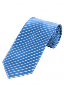 Herenstropdas dunne lijnen blauw-wit