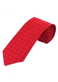 Smalle stropdas stippen rood