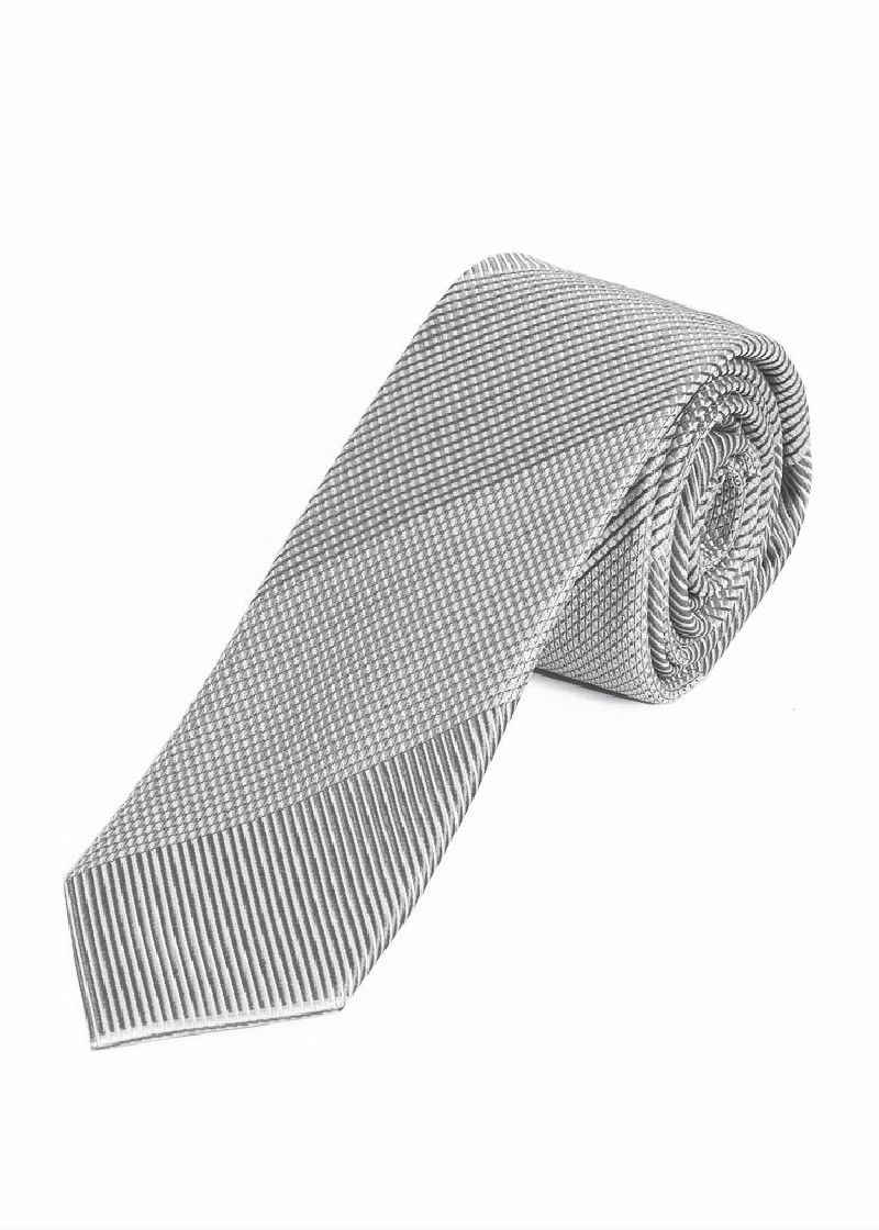 Stropdas zilvergrijs structuurpatroon