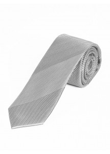 Stropdas zilvergrijs structuurpatroon