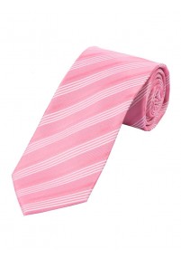 Streifen-Krawatte rose perlweiß