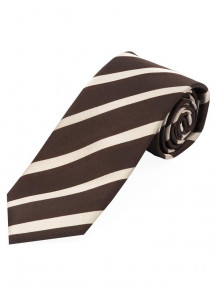 Stropdas chocoladebruin beige