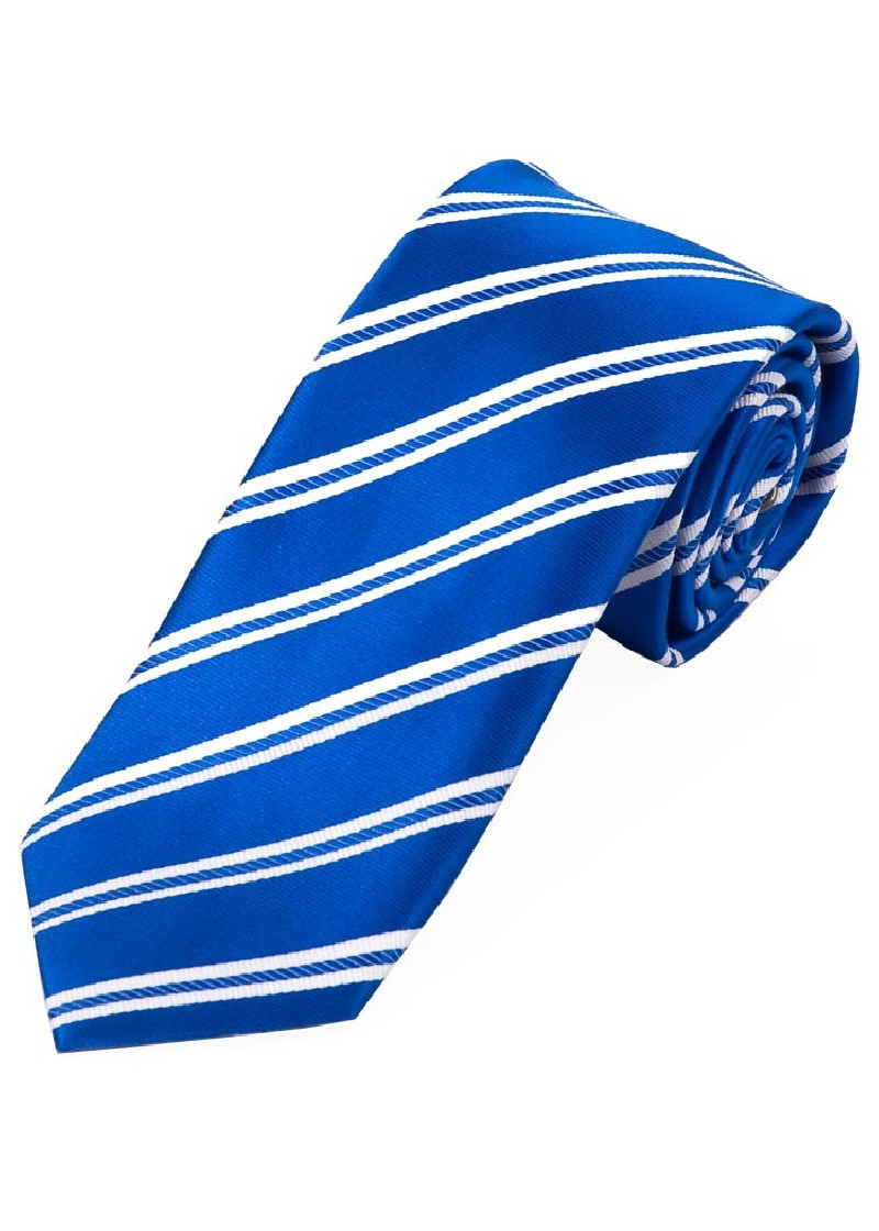 Stripe Business Tie Koningsblauw Sneeuwwitje