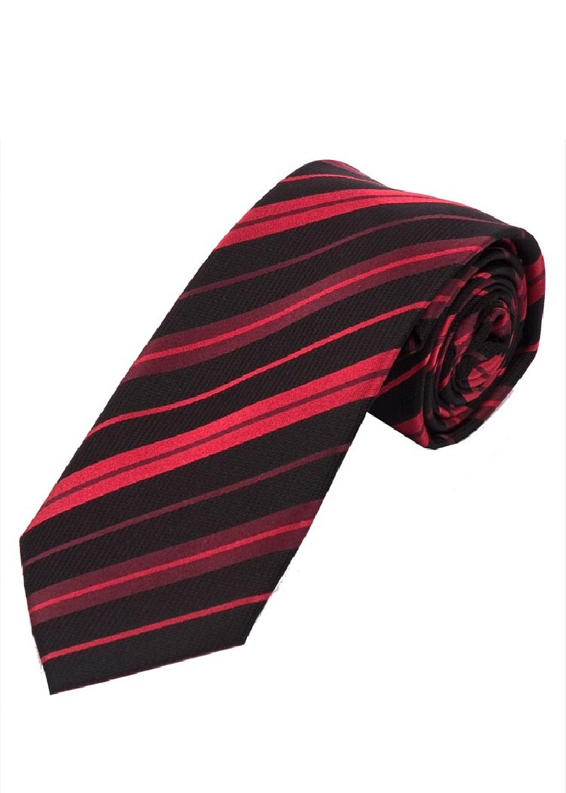 Stripe Business Tie Inkt Zwart Rood