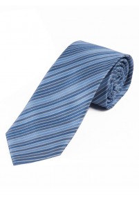 Zakelijke stropdas dunne lijnen Ijsblauw Wit