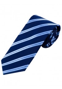 Streifen-Krawatte hellblau royalblau