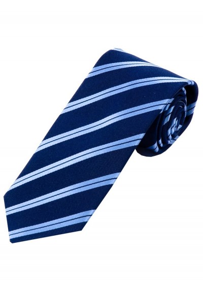 Streifen-Krawatte hellblau royalblau