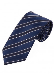 Stripe Business Tie marine parelwit