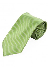 Krawatte dünne Streifen grün schneeweiß