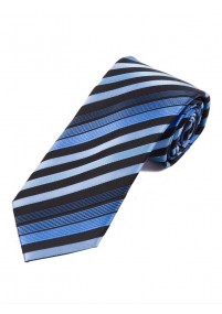Streifen-Krawatte schwarz und hellblau
