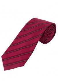 Streifen-Krawatte  rot und silber