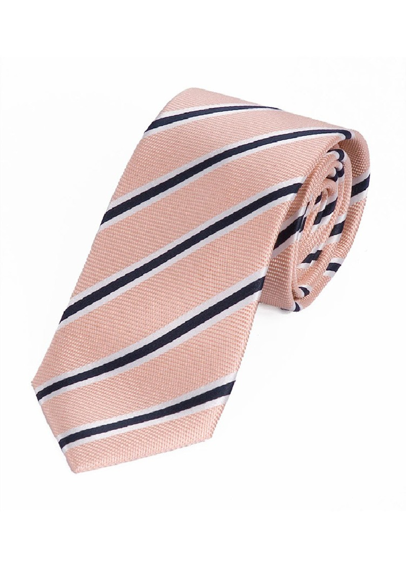 Heren stropdas stijlvol streeppatroon roze wit