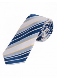 Krawatte stilsicheres Streifen-Dessin himmelblau navy perlweiß