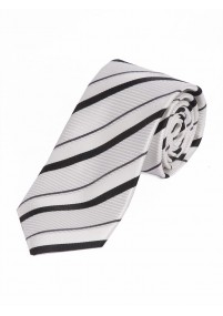 Krawatte stilvolles Streifen-Muster weißv tintenschwarz dunkelgrau