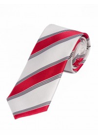 Smalle stropdas Verfijnd streepdesign Wit...