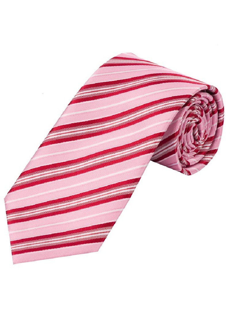 Modieuze Herenstropdas Gestreept Medium Rood Roze