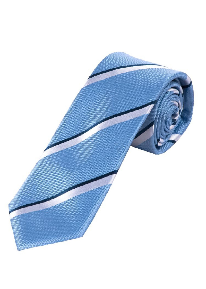 Stropdas subtiel streeppatroon duifblauw diepzwart