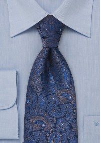 Paisleys stropdas koningsblauw