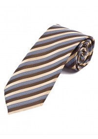 Krawatte stylisches Streifendesign  champagner eisblau schokoladenbraun