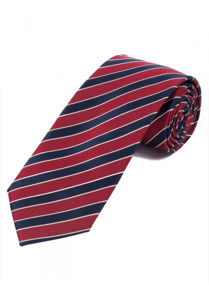 Optimale Krawatte Streifendesign rot navy perlweiß