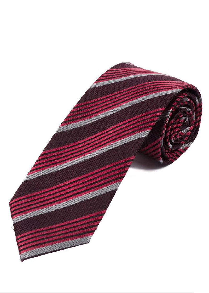 Perfect Tie Stripe Design Donkerbruin Medium Rood