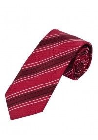 Perfekte Krawatte Streifendesign rot weiß tiefschwarz