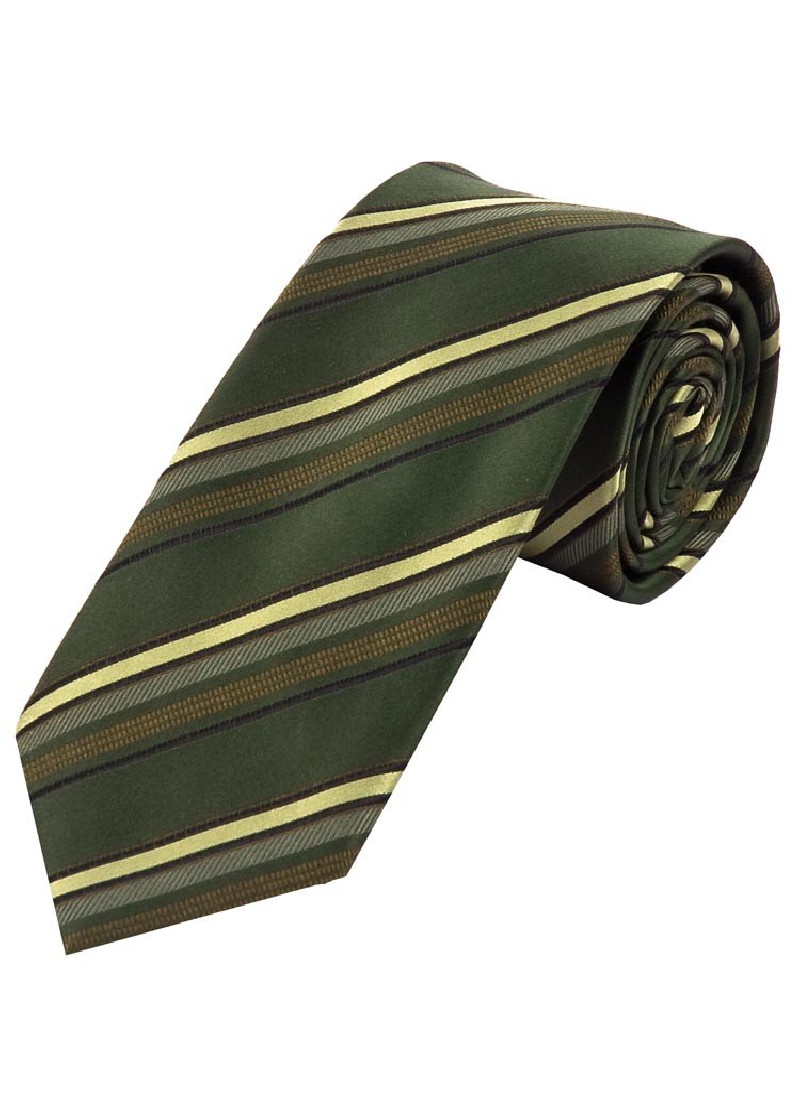 Prachtige Stropdas Stripe Design Olijf Groen Licht