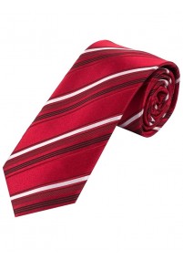 Perfekte Krawatte Streifendessin rot weiß tintenschwarz