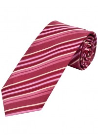 Optimale Krawatte Streifendesign rot rose schneeweiß