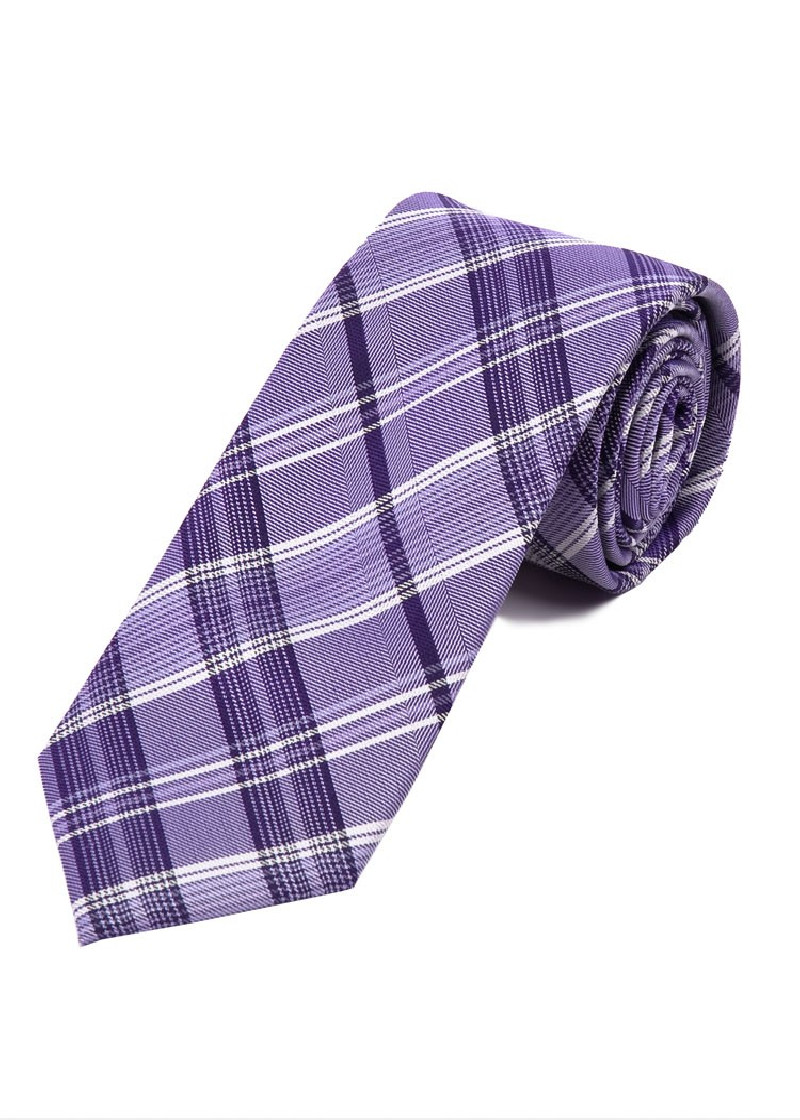 Tie waardige lijn check wit