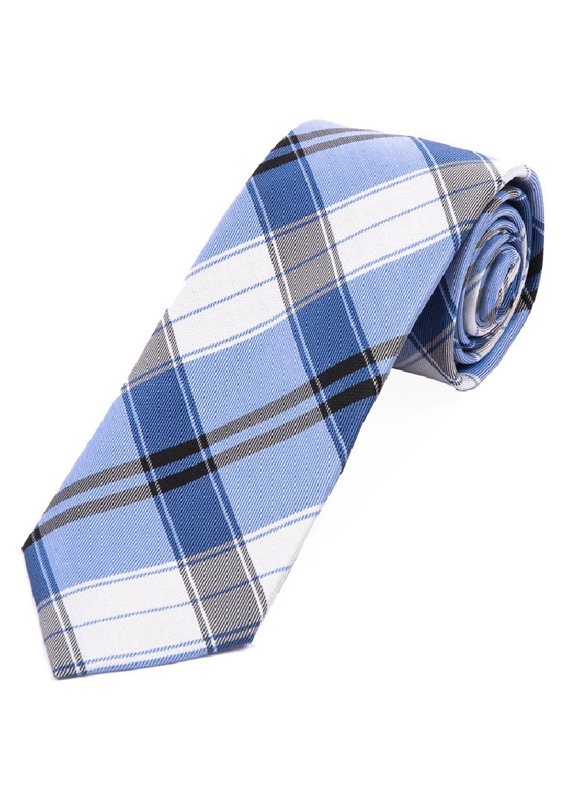 Tartan Stropdas Lichtblauw Parelwit