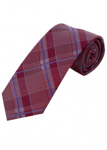Glencheck Patroon Herenstropdas Bordeaux...