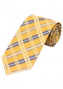 Glencheck patroon stropdas smal geel...