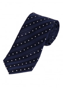 Stropdas lijnen polka dots marine blauw