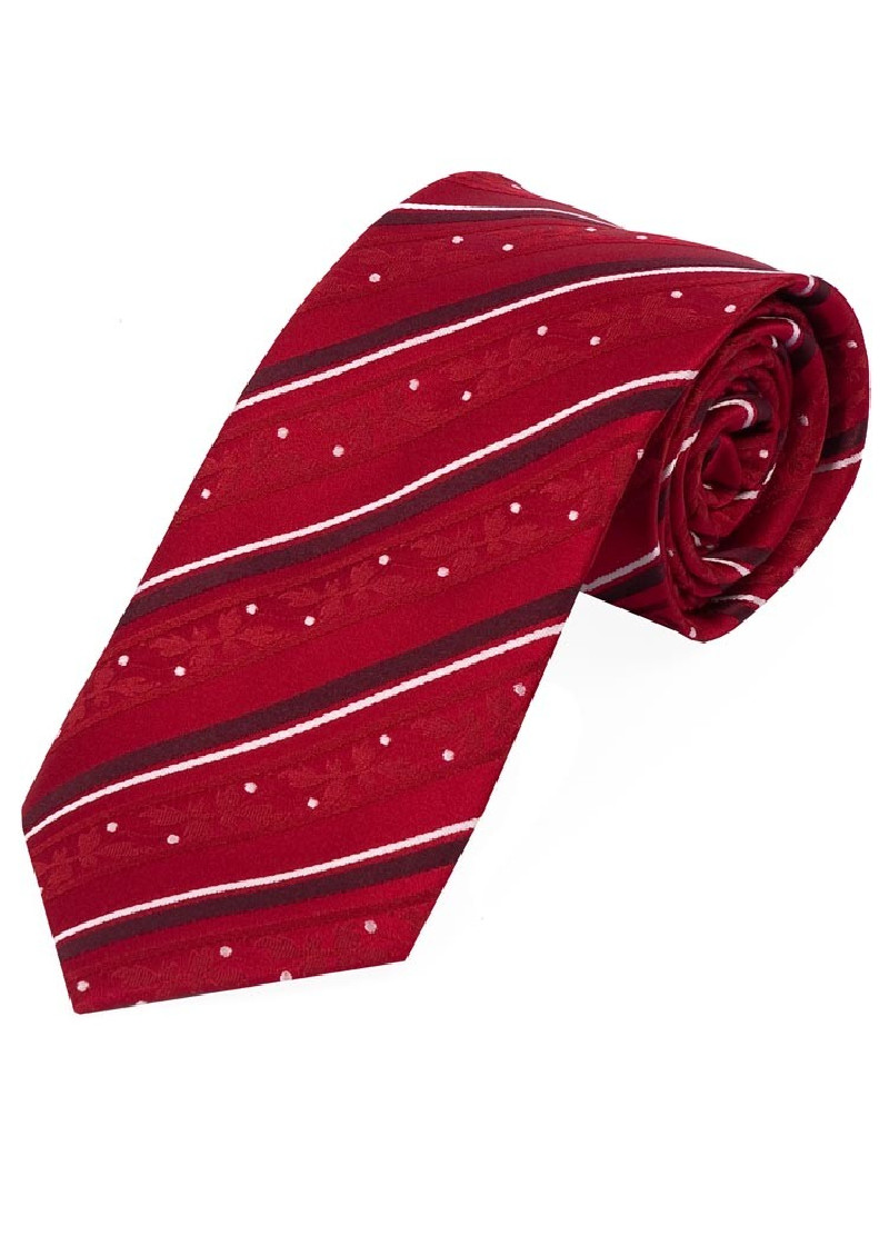 Heren Stropdas Lijnen Polka Dot Rood