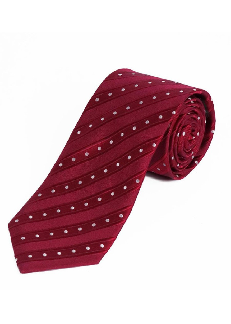Heren Stropdas Lijnen Polka Dot Rood