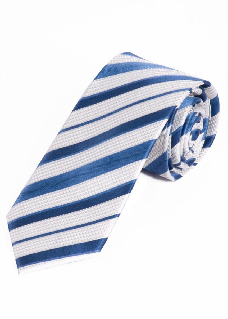 Stropdas wit blauw