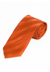 Lange stropdas effen streepstructuur oranje