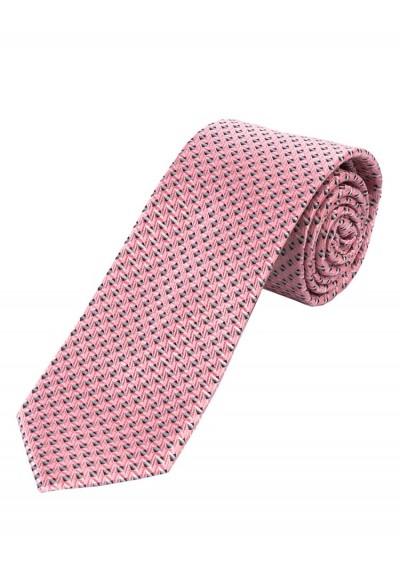 XXL Krawatte lineare Struktur rosa tintenschwarz