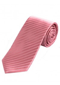 XXL Herrenkrawatte einfarbig Linien-Oberfläche rosa