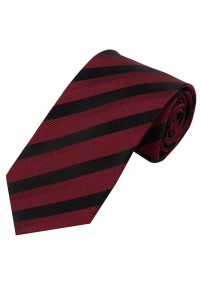 Lange stropdas blokstrepen rood donkergrijs
