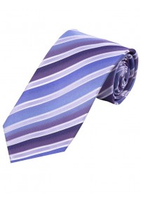 Auffallende  XXL Krawatte streifig eisblau perlweiß navy