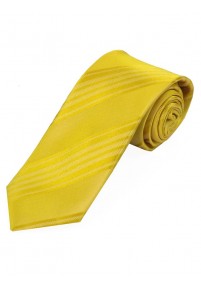 Lange stropdas effen lijnstructuur goudgeel