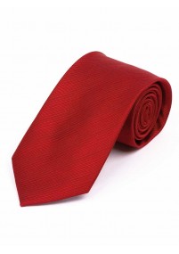 Overlength tie monochrome stripe surface red