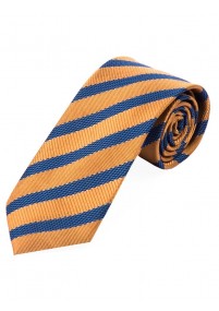 Lange stropdas structuur strepen koperblauw