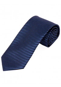 Lange Krawatte unifarben Streifen-Struktur blau