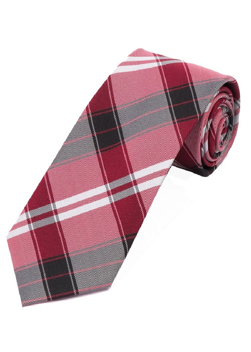 Tartan Stropdas XXL zwart wit rood