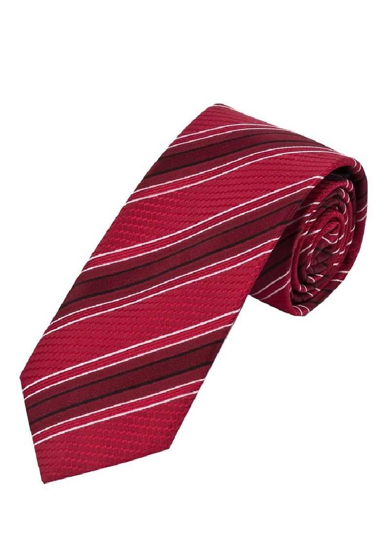 Prachtige XXL Business Tie Stripe Design Rood Wit